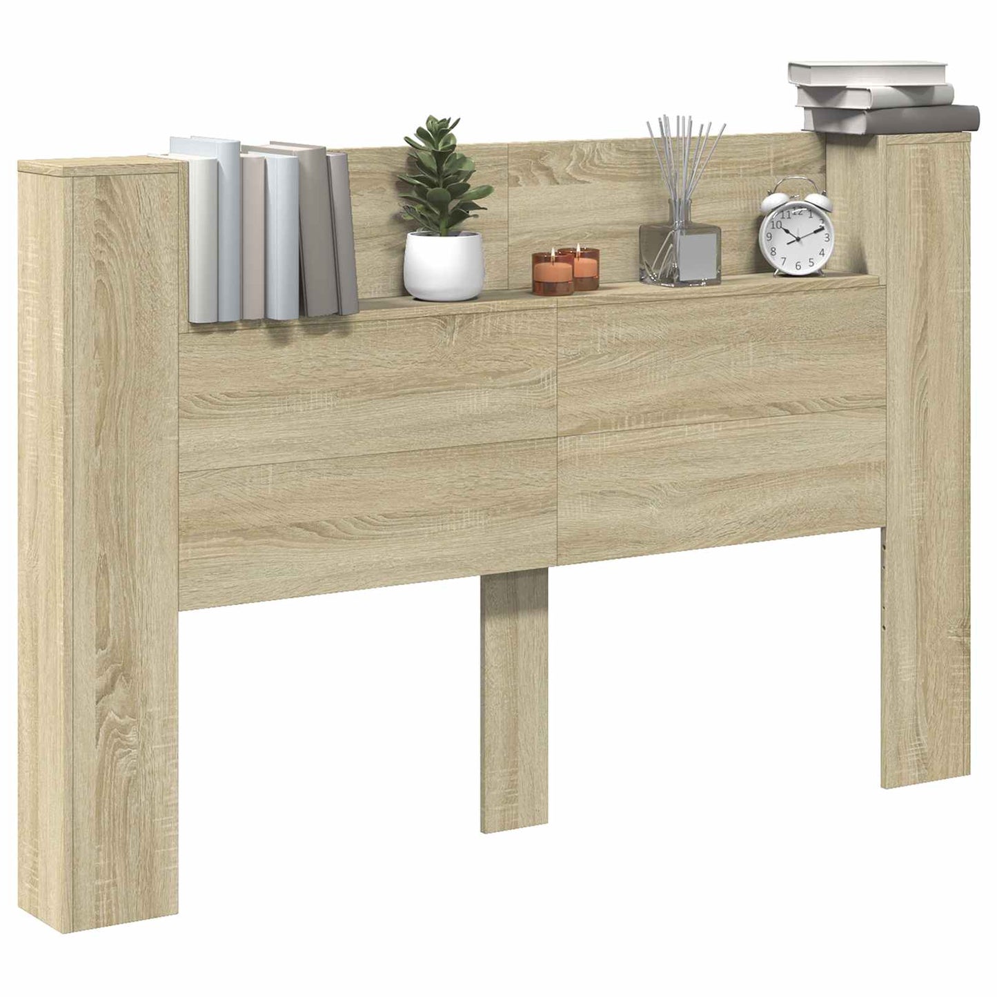 Testata con Mobile e LED Sonoma 160 x 16,5 x 103,5 cm | homemem39