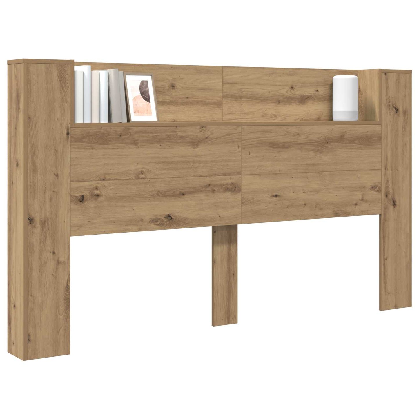 Testata con Mobile e LED Rovere Artigianale Legno multistrato