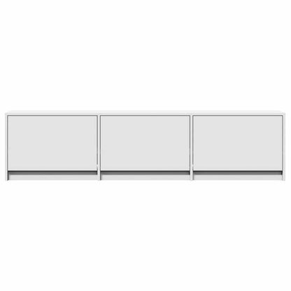 Mobile TV con led Bianco 165 x 34 x 40 cm Legno multistrato | homemem39