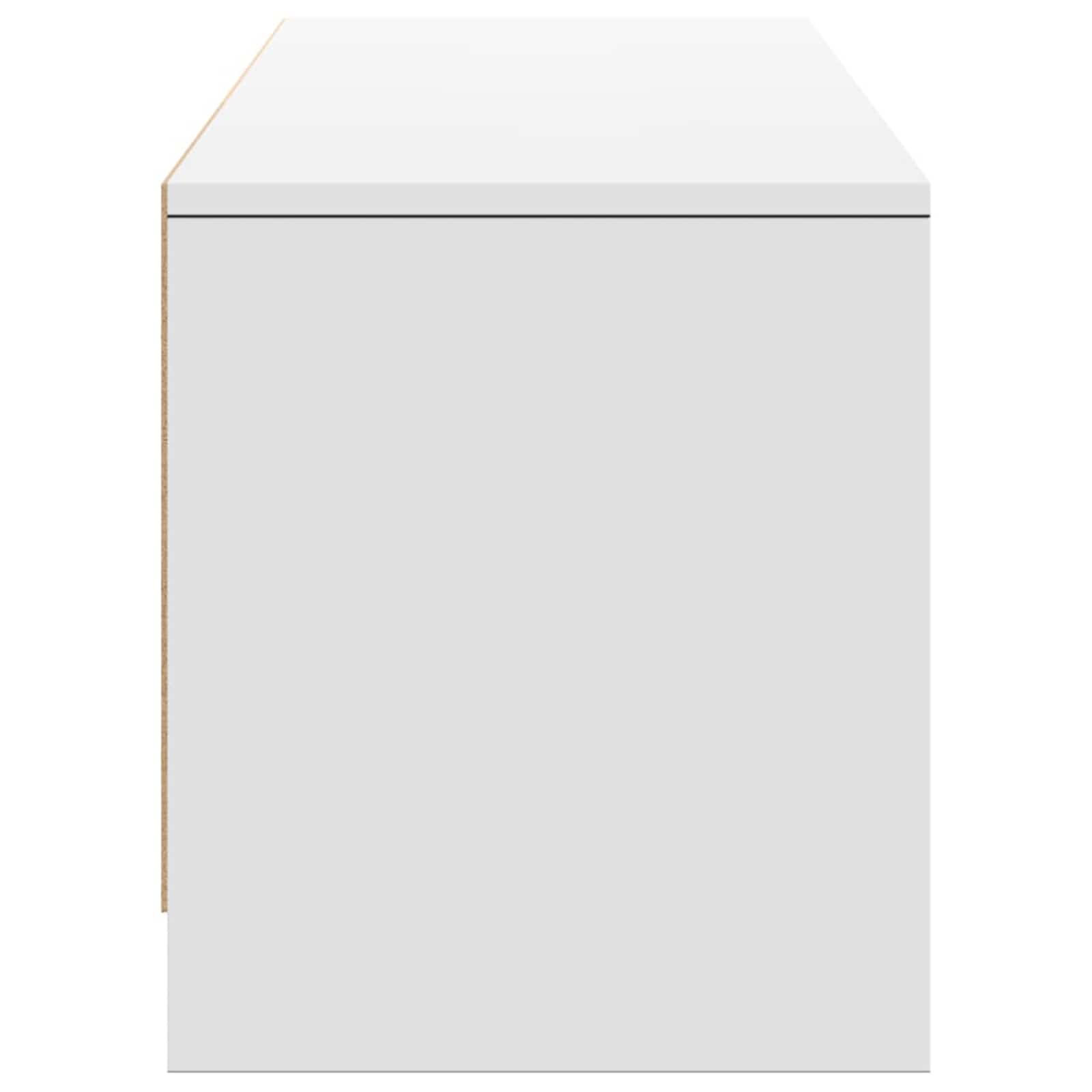 Mobile TV con led Bianco 165 x 34 x 40 cm Legno multistrato | homemem39
