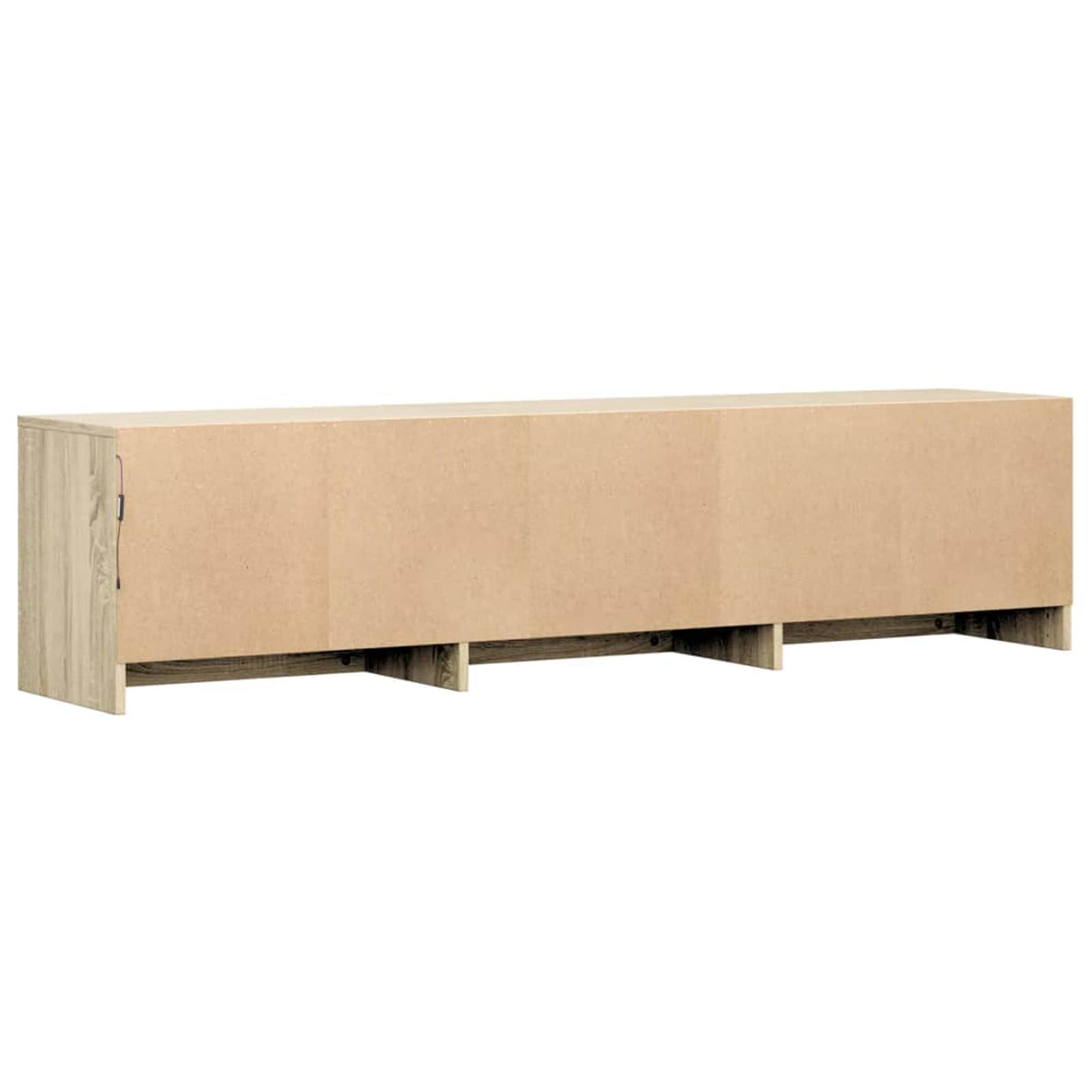 Mobile TV con led Sonoma 165 x 34 x 40 cm Legno multistrato | homemem39