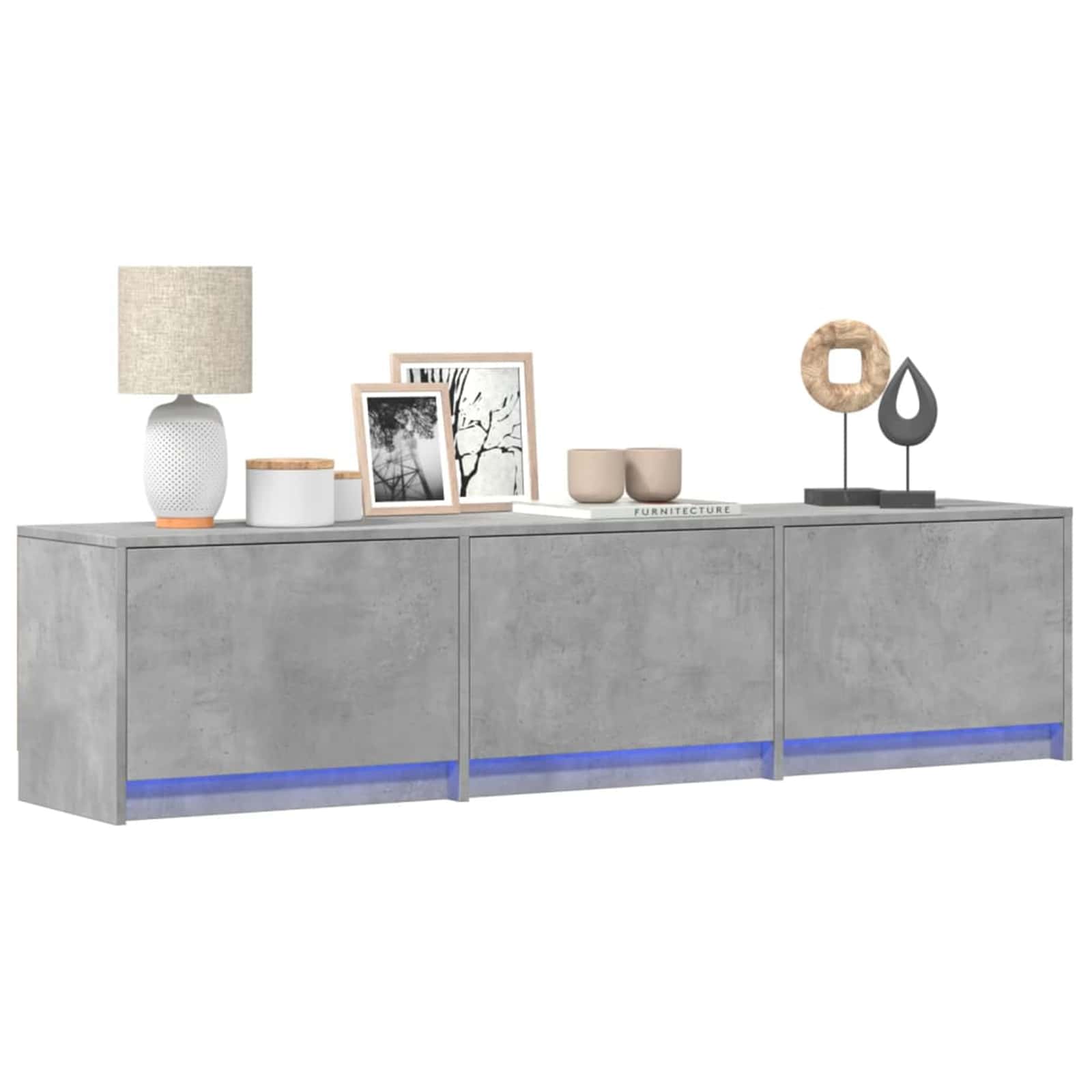 Mobile TV Calcestruzzo 165 x 34 x 40 cm Legno multistrato | homemem39