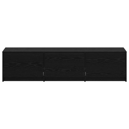 Mobile TV Rovere Nero 165 x 34 x 40 cm Legno multistrato | homemem39