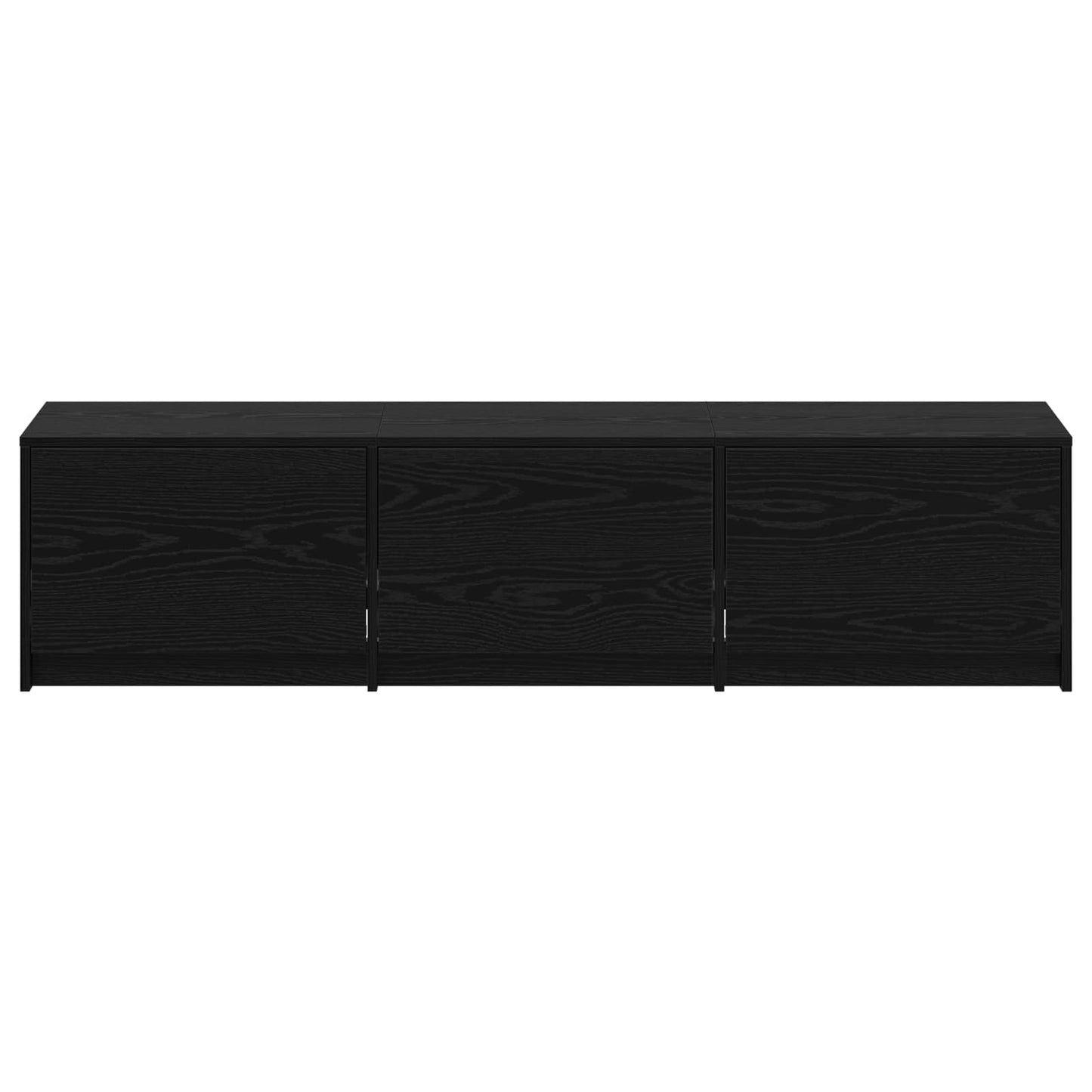 Mobile TV Rovere Nero 165 x 34 x 40 cm Legno multistrato