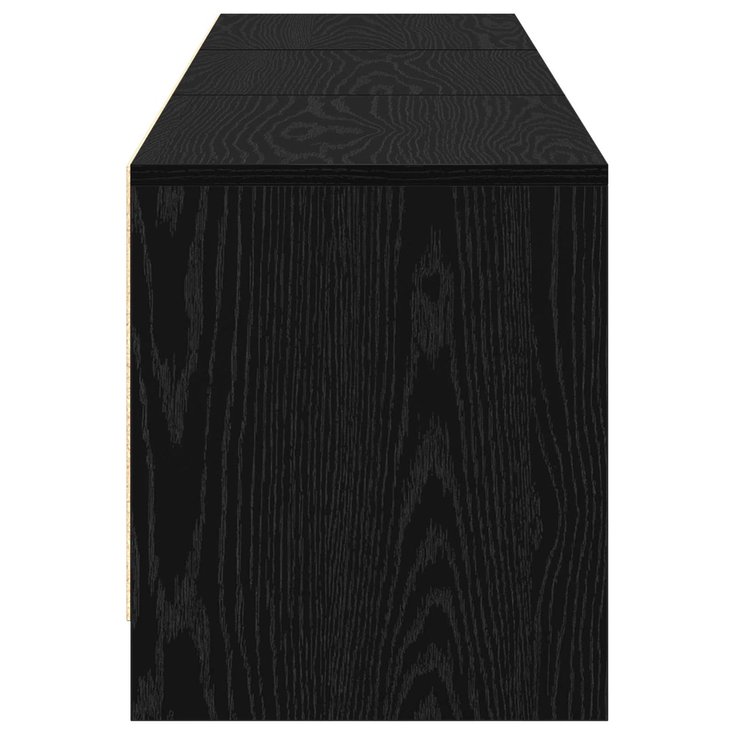 Mobile TV Rovere Nero 165 x 34 x 40 cm Legno multistrato | homemem39