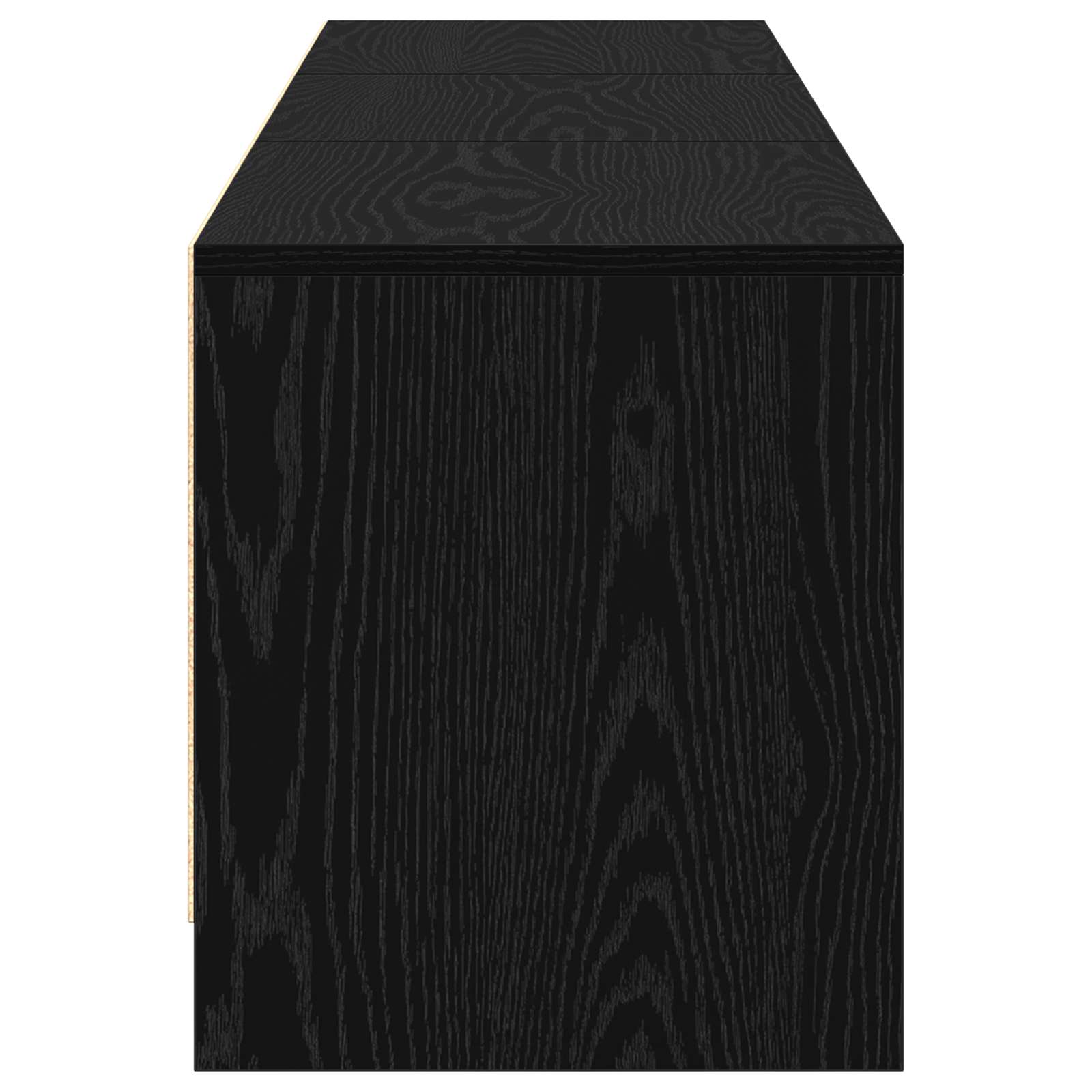 Mobile TV Rovere Nero 165 x 34 x 40 cm Legno multistrato | homemem39