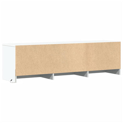 Mobile TV con led Bianco 140 x 34 x 40 cm Legno multistrato | homemem39