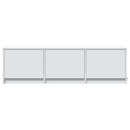 Mobile TV con led Bianco 140 x 34 x 40 cm Legno multistrato | homemem39