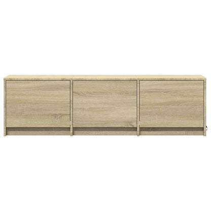 Mobile TV con led Sonoma 140 x 34 x 40 cm Legno multistrato | homemem39