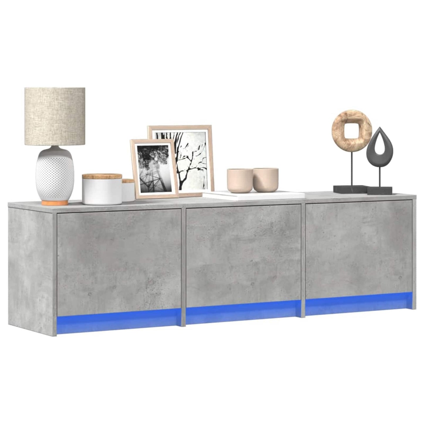Mobile TV Calcestruzzo 140 x 34 x 40 cm Legno multistrato