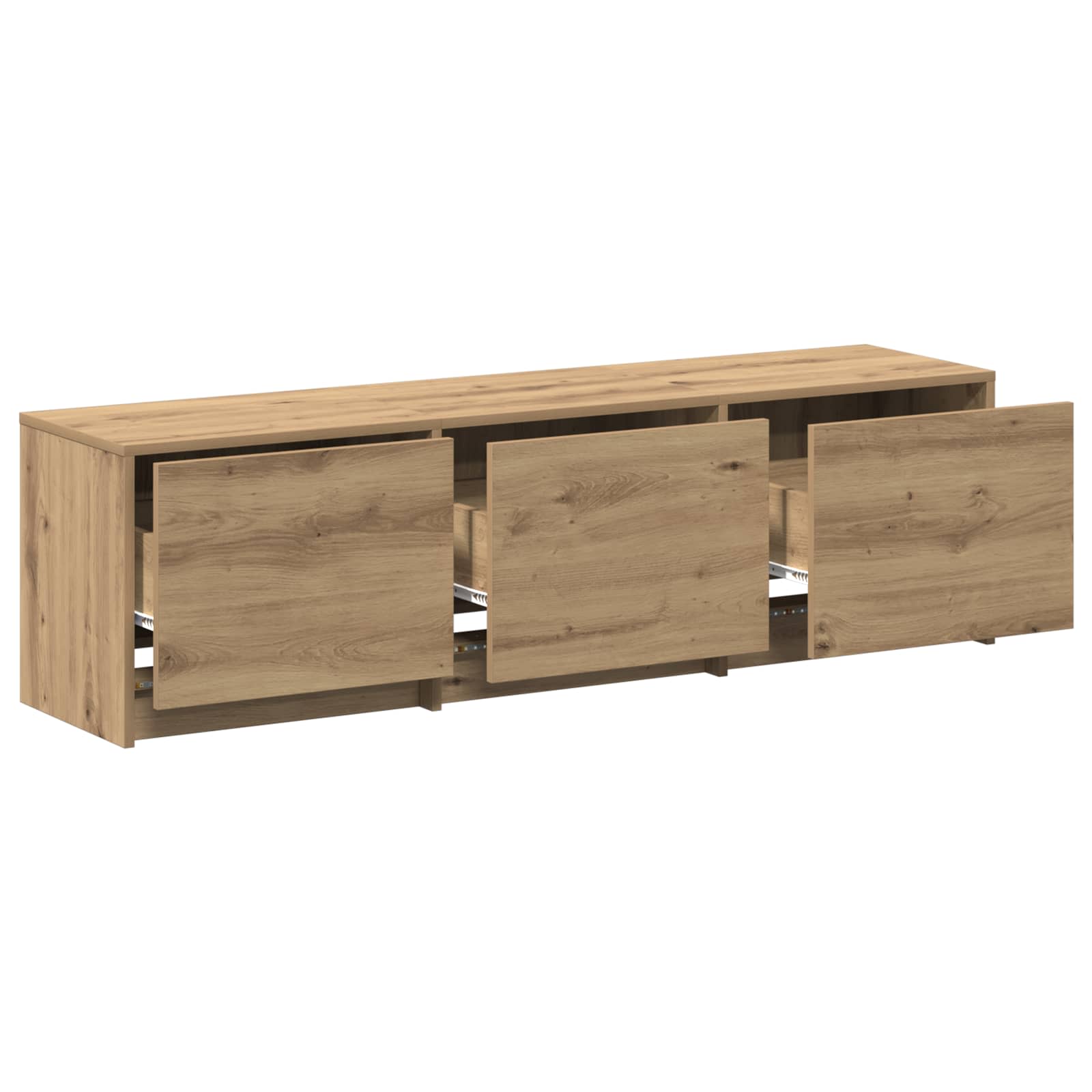 Mobile TV Rovere artigianale 140 x 34 x 40 cm Legno multistrato | homemem39