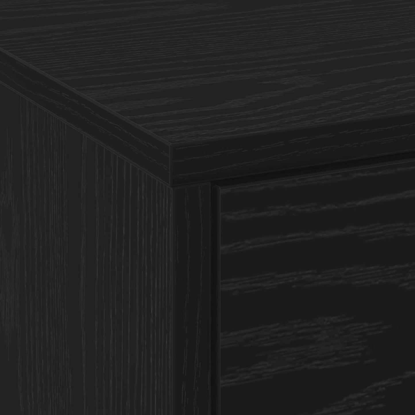 Mobile TV Rovere Nero 140 x 34 x 40 cm Legno multistrato | homemem39