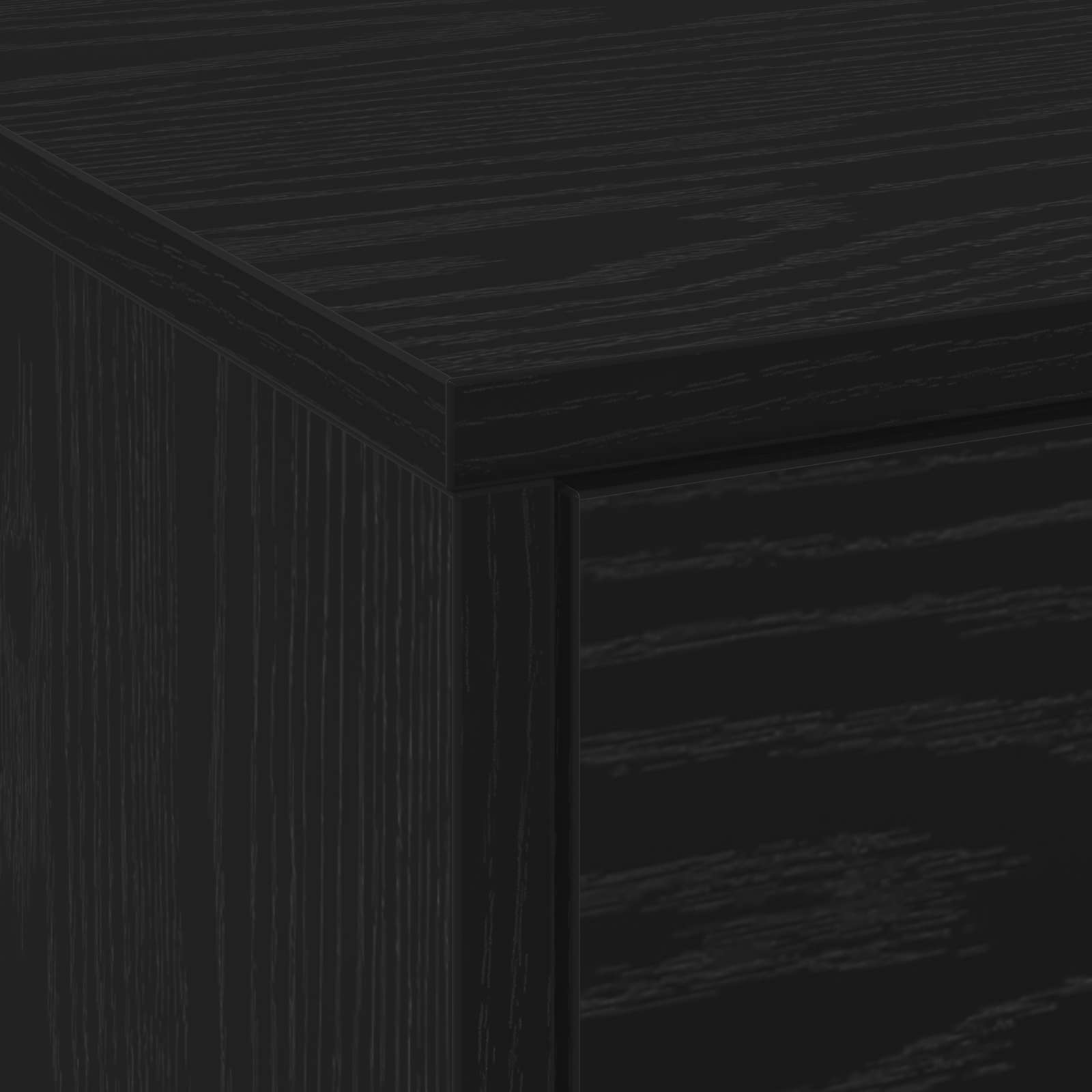 Mobile TV Rovere Nero 140 x 34 x 40 cm Legno multistrato | homemem39