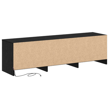 Mobile TV Rovere Nero 140 x 34 x 40 cm Legno multistrato
