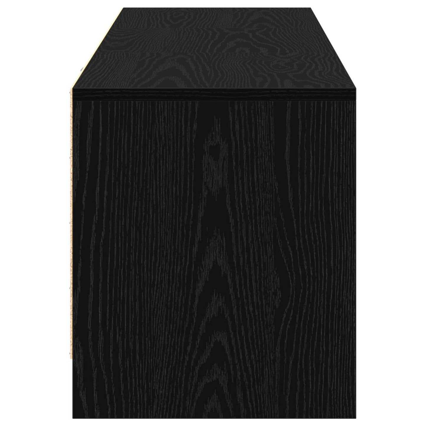 Mobile TV Rovere Nero 140 x 34 x 40 cm Legno multistrato | homemem39