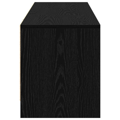 Mobile TV Rovere Nero 140 x 34 x 40 cm Legno multistrato | homemem39