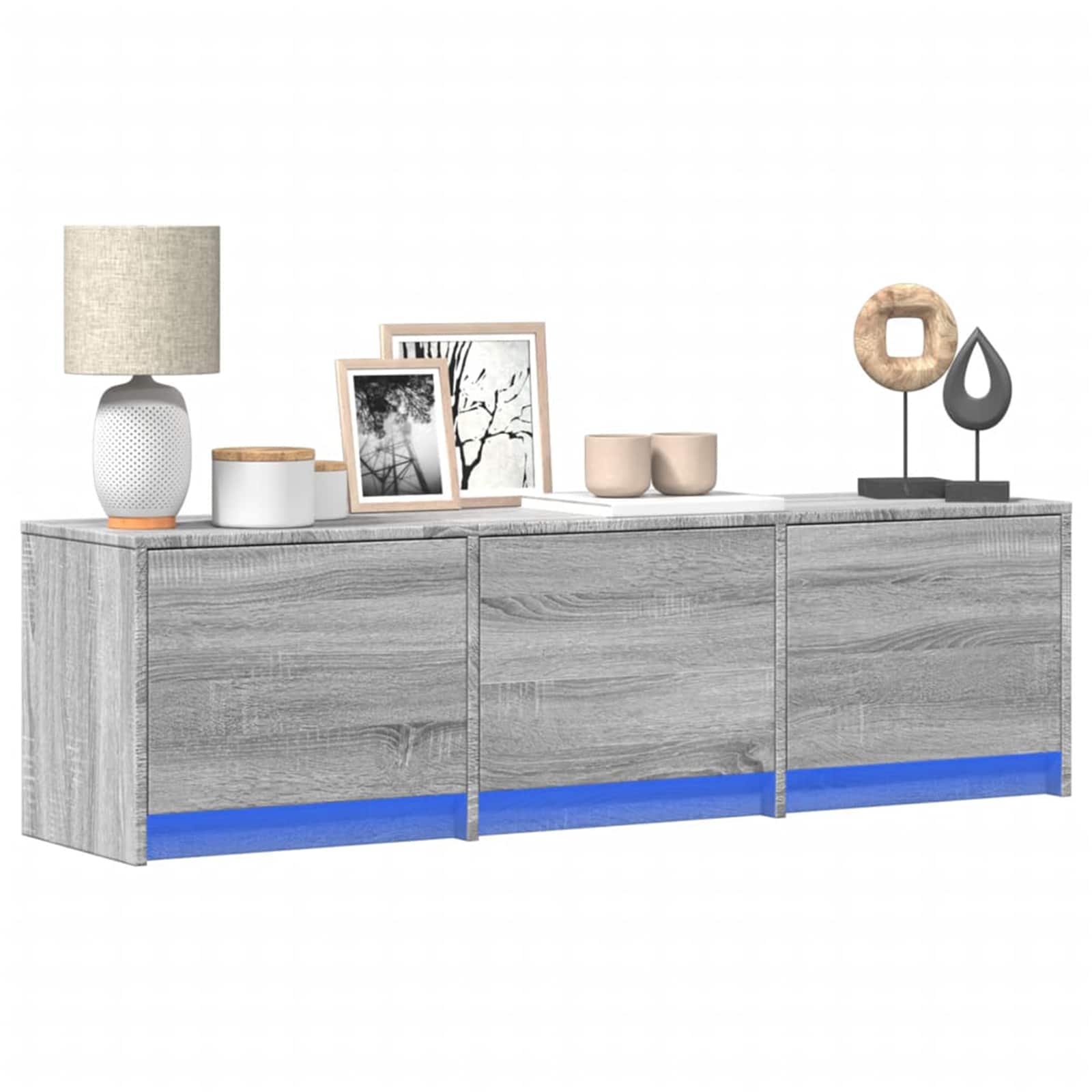 Mobile TV Grigio Sonoma 140 x 34 x 40 cm Legno multistrato | homemem39