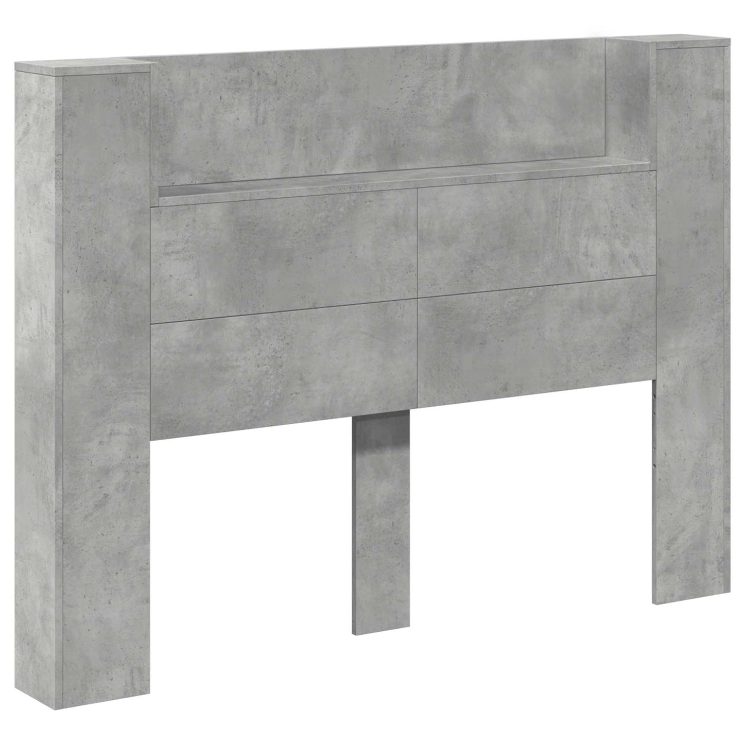 Testata con Mobile e LED Calcestruzzo 140 x 16,5 x 103,5 cm | homemem39