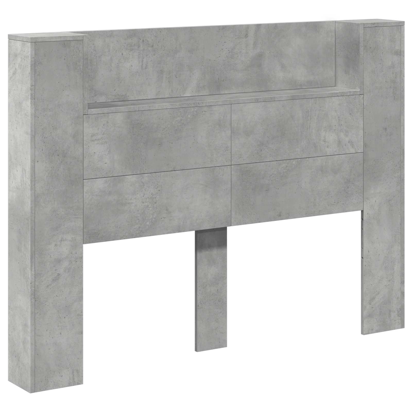 Testata con Mobile e LED Calcestruzzo 140 x 16,5 x 103,5 cm | homemem39