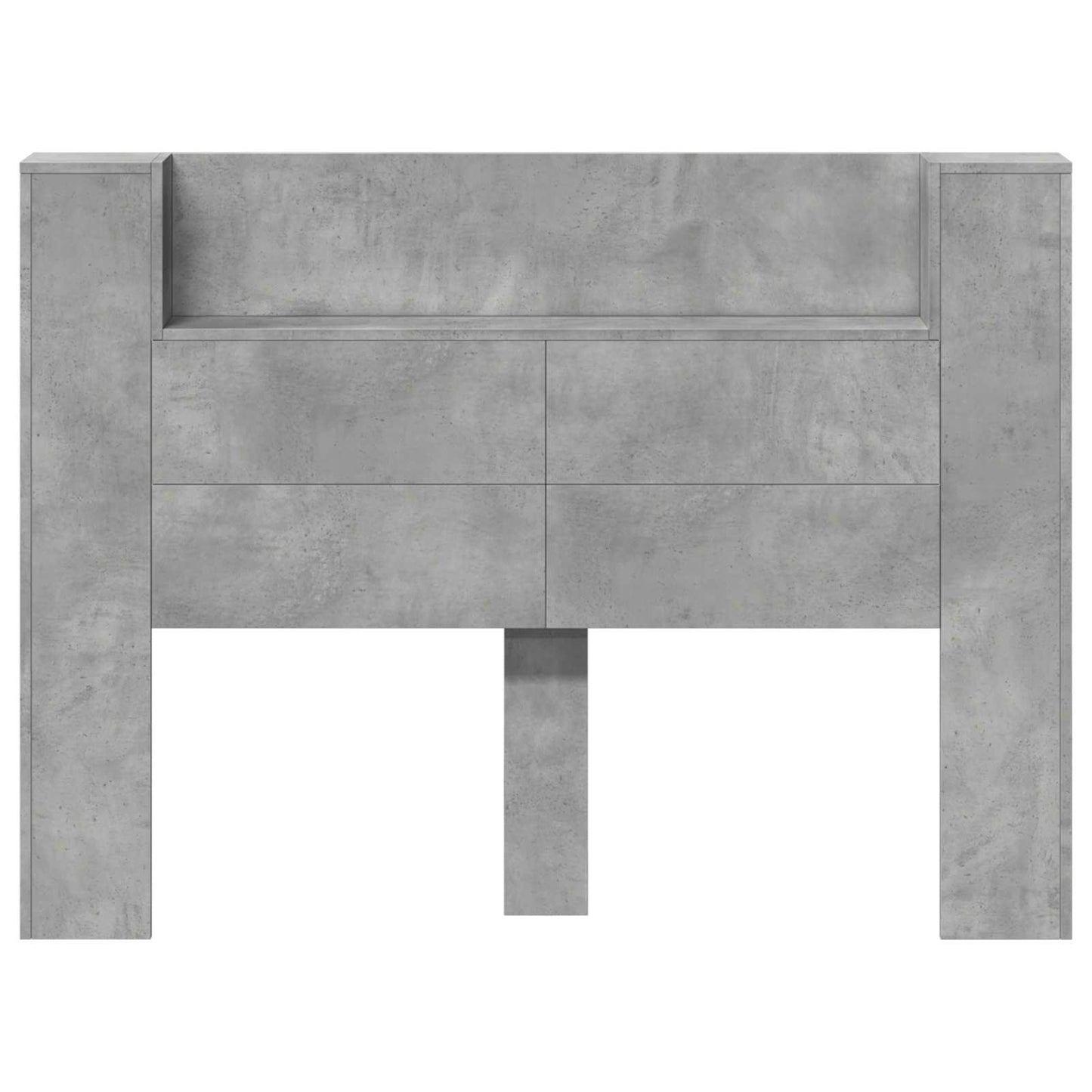 Testata con Mobile e LED Calcestruzzo 140 x 16,5 x 103,5 cm | homemem39