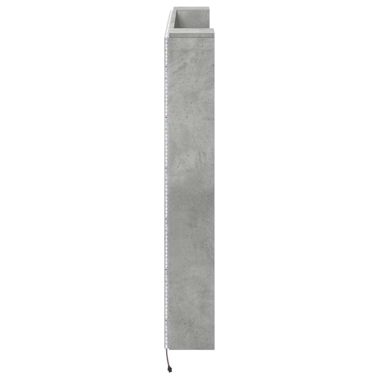 Testata con Mobile e LED Calcestruzzo 140 x 16,5 x 103,5 cm | homemem39