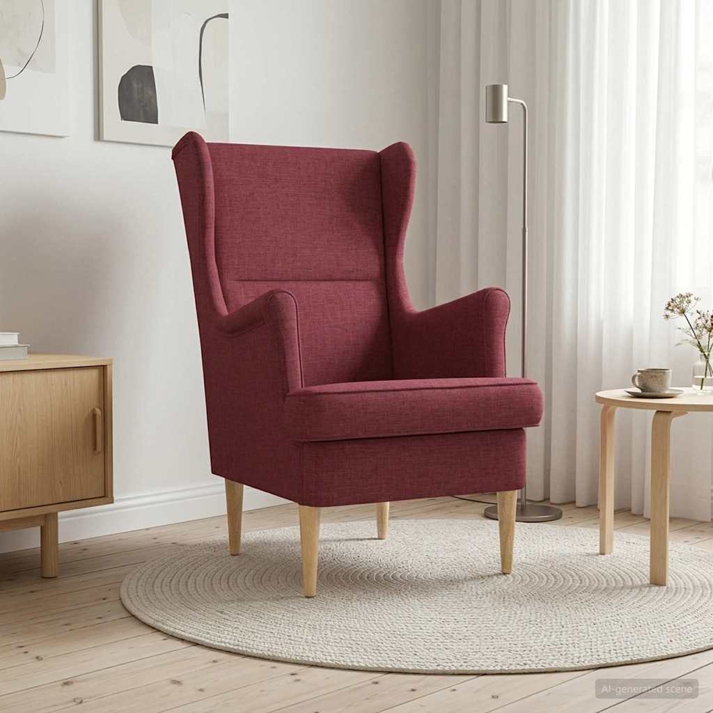poltrona Rosso Vino Tessuto