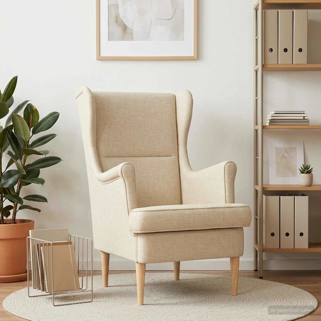 poltrona Crema Tessuto