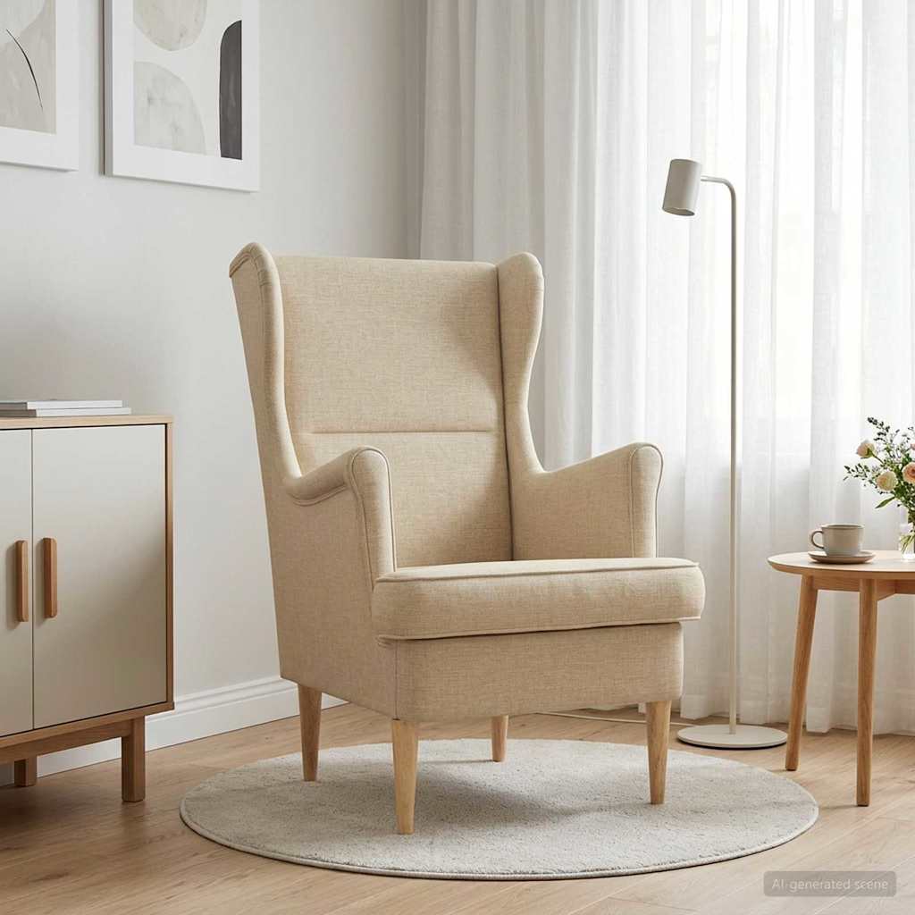 poltrona Crema Tessuto