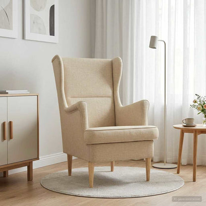 poltrona Crema Tessuto