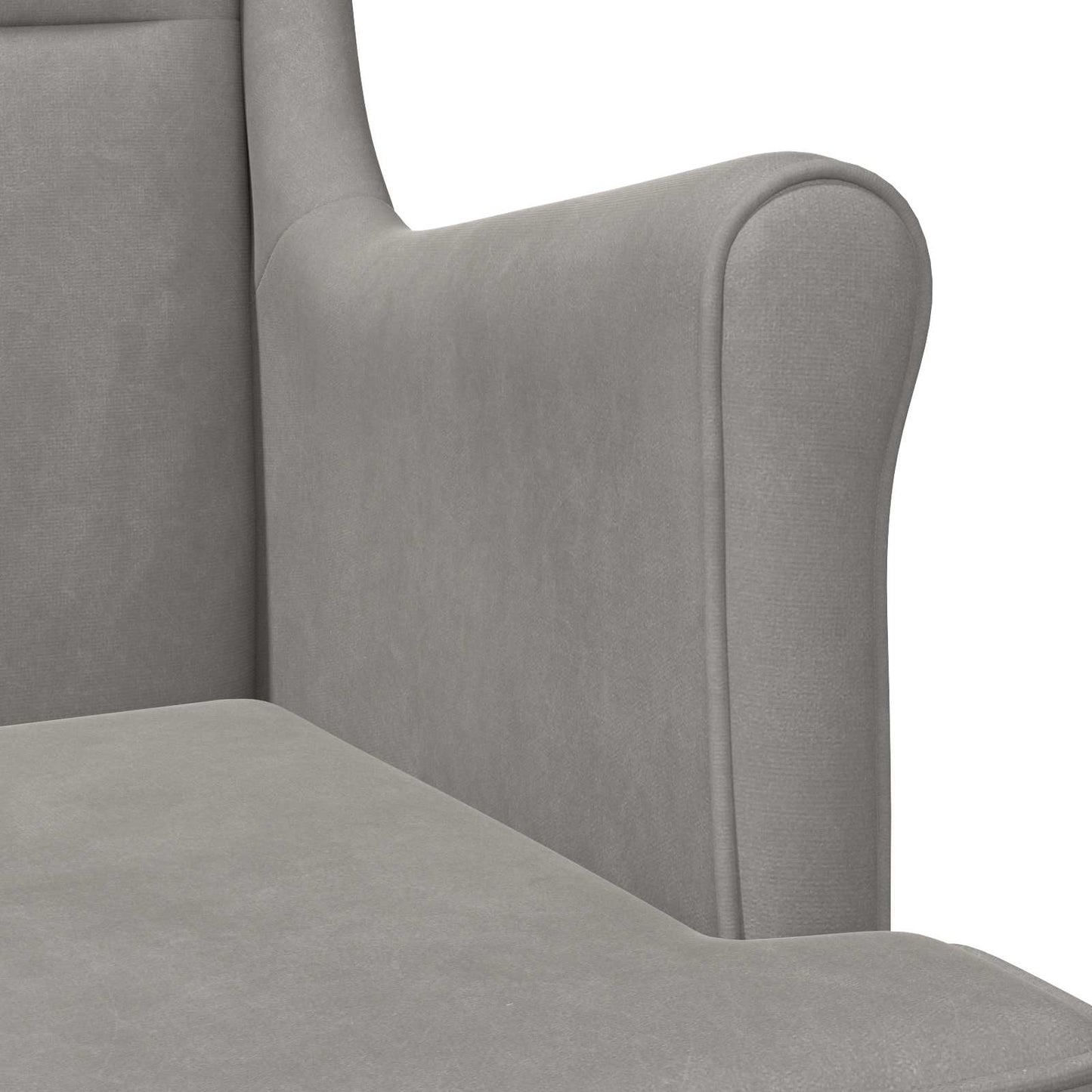 Poltrona Grigio Chiaro Velluto | homemem39