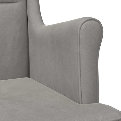 Poltrona Grigio Chiaro Velluto | homemem39