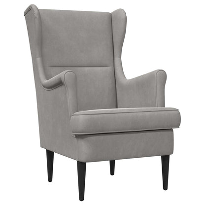 Poltrona Grigio Chiaro Velluto