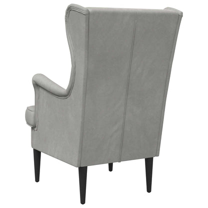 Poltrona Grigio Chiaro Velluto | homemem39