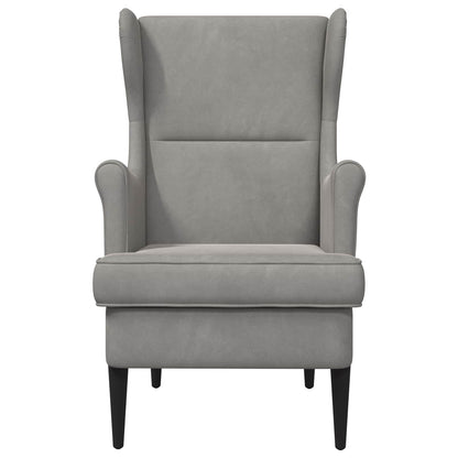 Poltrona Grigio Chiaro Velluto | homemem39