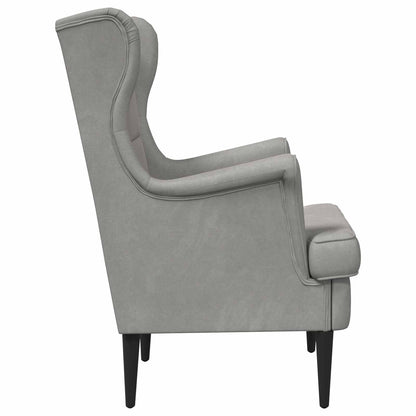 Poltrona Grigio Chiaro Velluto | homemem39