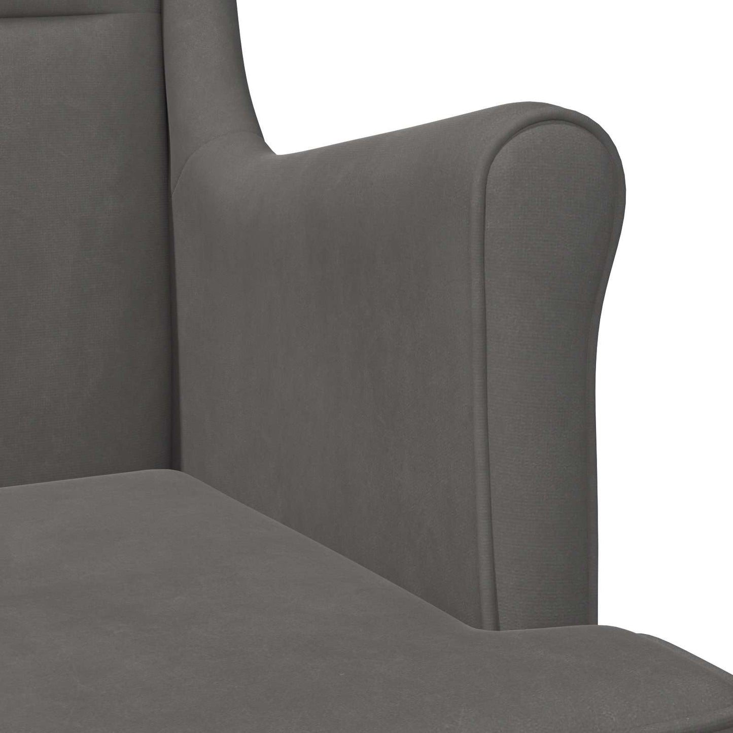 Poltrona Grigio Scuro Velluto