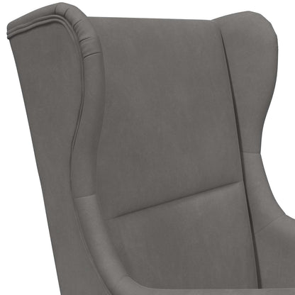 Poltrona Grigio Scuro Velluto