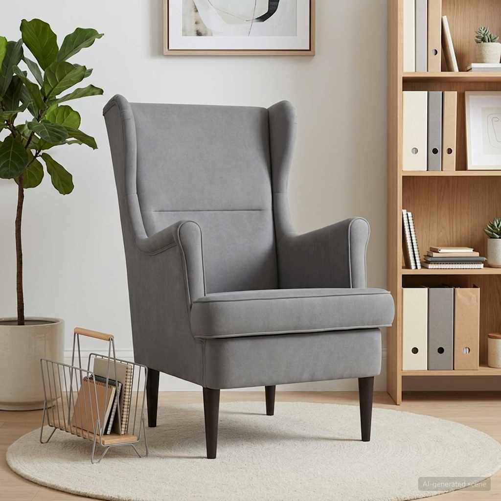 Poltrona Grigio Scuro Velluto