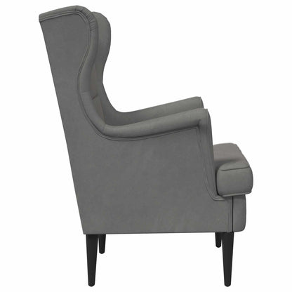 Poltrona Grigio Scuro Velluto