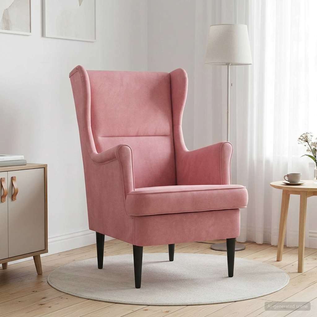 Poltrona Rosa Velluto