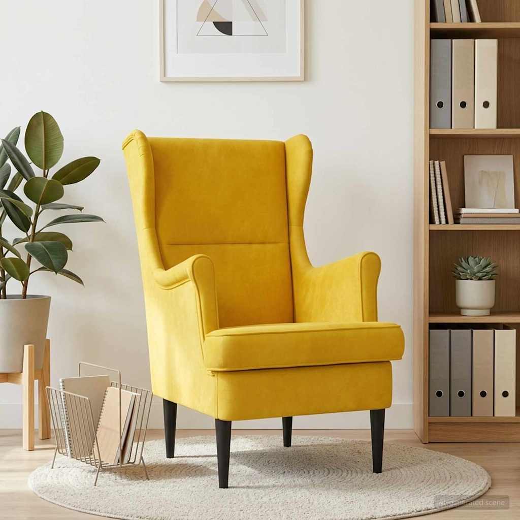 Poltrona Giallo Velluto