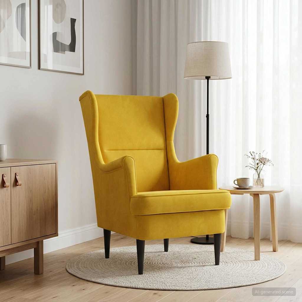 Poltrona Giallo Velluto