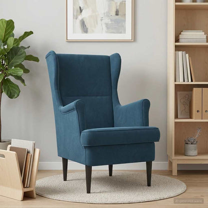 Poltrona Blu Velluto