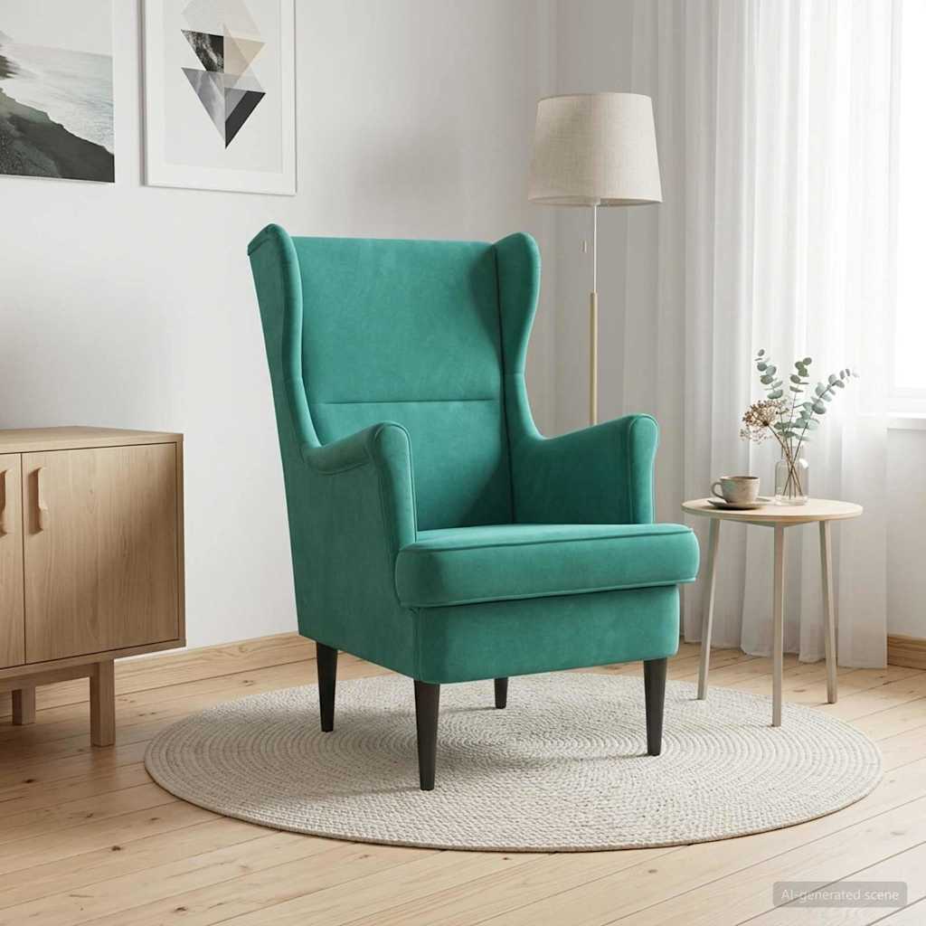 Poltrona Turchese Velluto