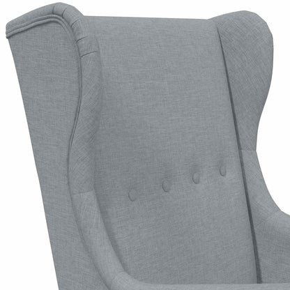 Poltrona Grigio Chiaro Tessuto