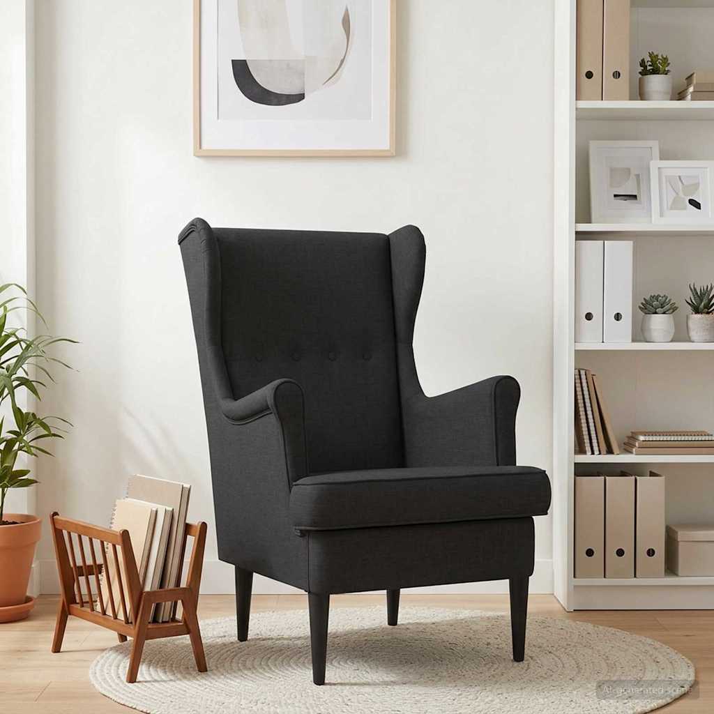 Poltrona Nero Tessuto