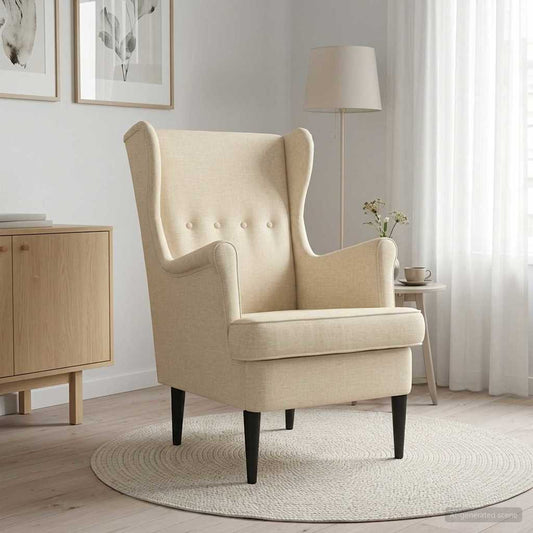 Poltrona Crema Tessuto