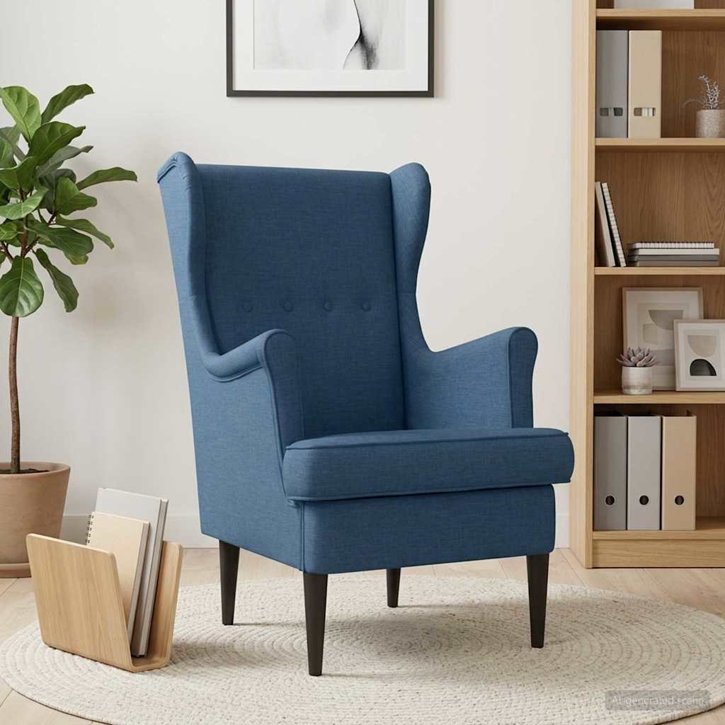 Poltrona Blu Tessuto