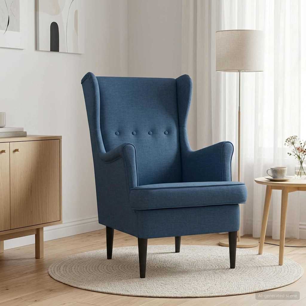 Poltrona Blu Tessuto