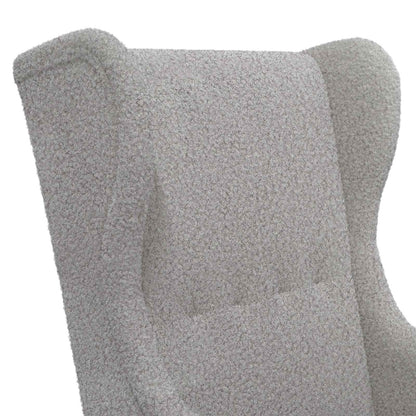 Poltrona Grigio Chiaro Bouclé